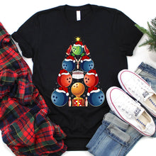 Load image into Gallery viewer, Bowling Christmas Tree Bowling Xmas T-Shirt for Men Women Girls Kids
