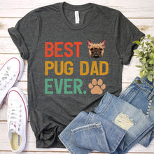 Load image into Gallery viewer, Vintage Bset Pug Dad Ever Funny Father&#39;s Day T-Shirt
