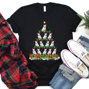 Bull Terrier Dog Christmas Tree Shirt Bull Terrier Dog Christmas T-Shirt for Men Women