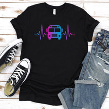 Load image into Gallery viewer, Bus Driver Heartbeat Funny School Bus Driver Father&#39;s Day T-shirt
