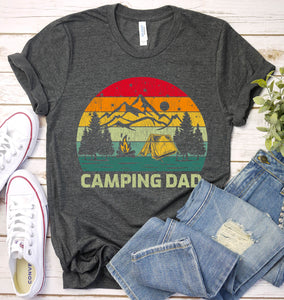 Vintage Camping Dad Fathers Day T-shirt