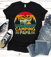 Load image into Gallery viewer, Vintage Camping Papa Fathers Day T-shirt
