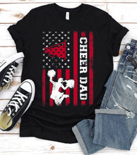 Load image into Gallery viewer, Vintage Cheer Dad Usa Flag Fathers Day T-shirt
