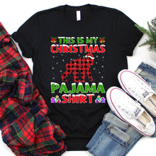Load image into Gallery viewer, This Is My Christmas Pajama Shirt Red Plaid Chimpanzee Xmas T-Shirt
