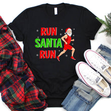 Load image into Gallery viewer, Running Xmas Gift Sun Santa Run Funny Running Christmas Tshirt
