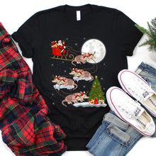 Load image into Gallery viewer, Armadillo Xmas Lighting Santa Sleigh Armadillo Christmas T-Shirt
