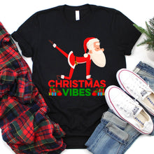 Load image into Gallery viewer, Christmas Vibes Santa Yoga Shirt Funny Santa Yoga Xmas T-Shirt
