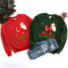 Load image into Gallery viewer, Christmas Vibes Santa Yoga Shirt Funny Santa Yoga Xmas T-Shirt
