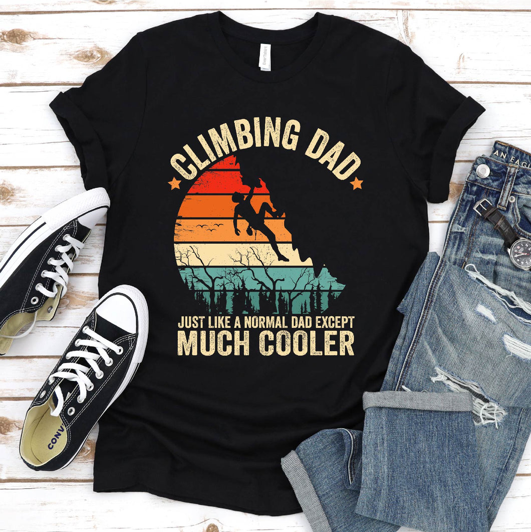 Climbing Dad Just Like A Normal Dad Rock Climbing Dad Father's Day Vintage T-Shirt