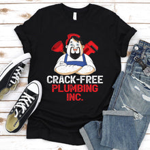 Load image into Gallery viewer, Crack Free Plumbing Inc Shirt Plumber Father&#39;s Day T-shirt
