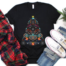 Load image into Gallery viewer, Cycle Christmas Tree Cycle Xmas T-Shirt for Men Women Girls Kids
