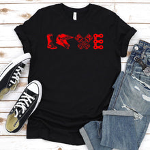 Load image into Gallery viewer, Dirt Bike LOVE Motorcycle Motocross Enduro Father&#39;s Day T-shirt
