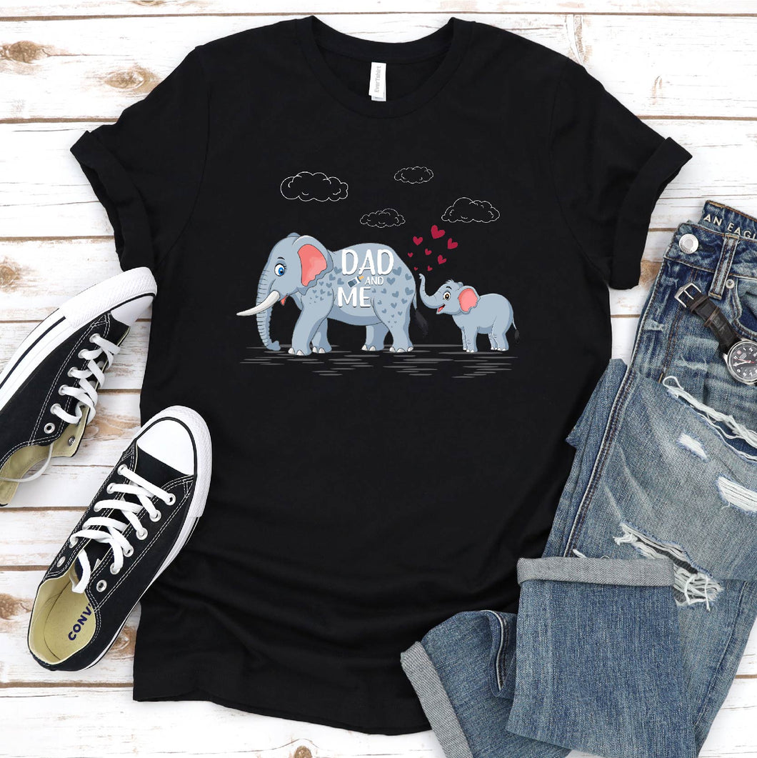 Dad And Me Funny Dad Elelephant Father's Day T-shirt