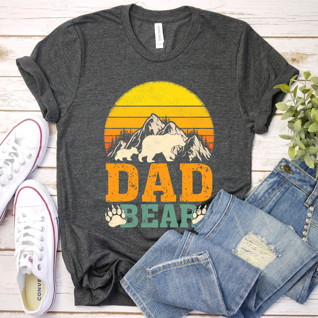 Bear Lover Shirt Dad Bear Fathers Day Vintage T-shirt