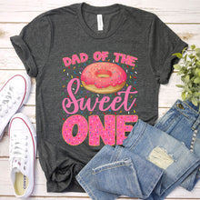 Load image into Gallery viewer, Men&#39;s Dad of Sweet One First Birthday Matching Family Donut Theme T-Shirt
