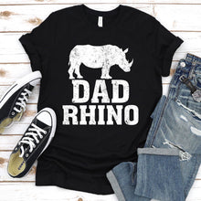 Load image into Gallery viewer, Rhino Lover Dad Rhino Father&#39;s Day T-shirt
