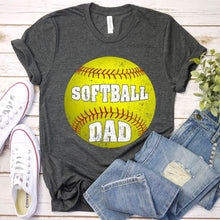 Load image into Gallery viewer, Dad Softball Apparel - Yellow Softball Dad T-Shirt
