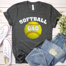 Load image into Gallery viewer, Dad Softball Apparel Yellow Softball Dad T-Shirt
