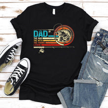 Load image into Gallery viewer, Dad The Man The Myth The Fishing Legend Vintage Fishing Dad Fathers Day T-shirt

