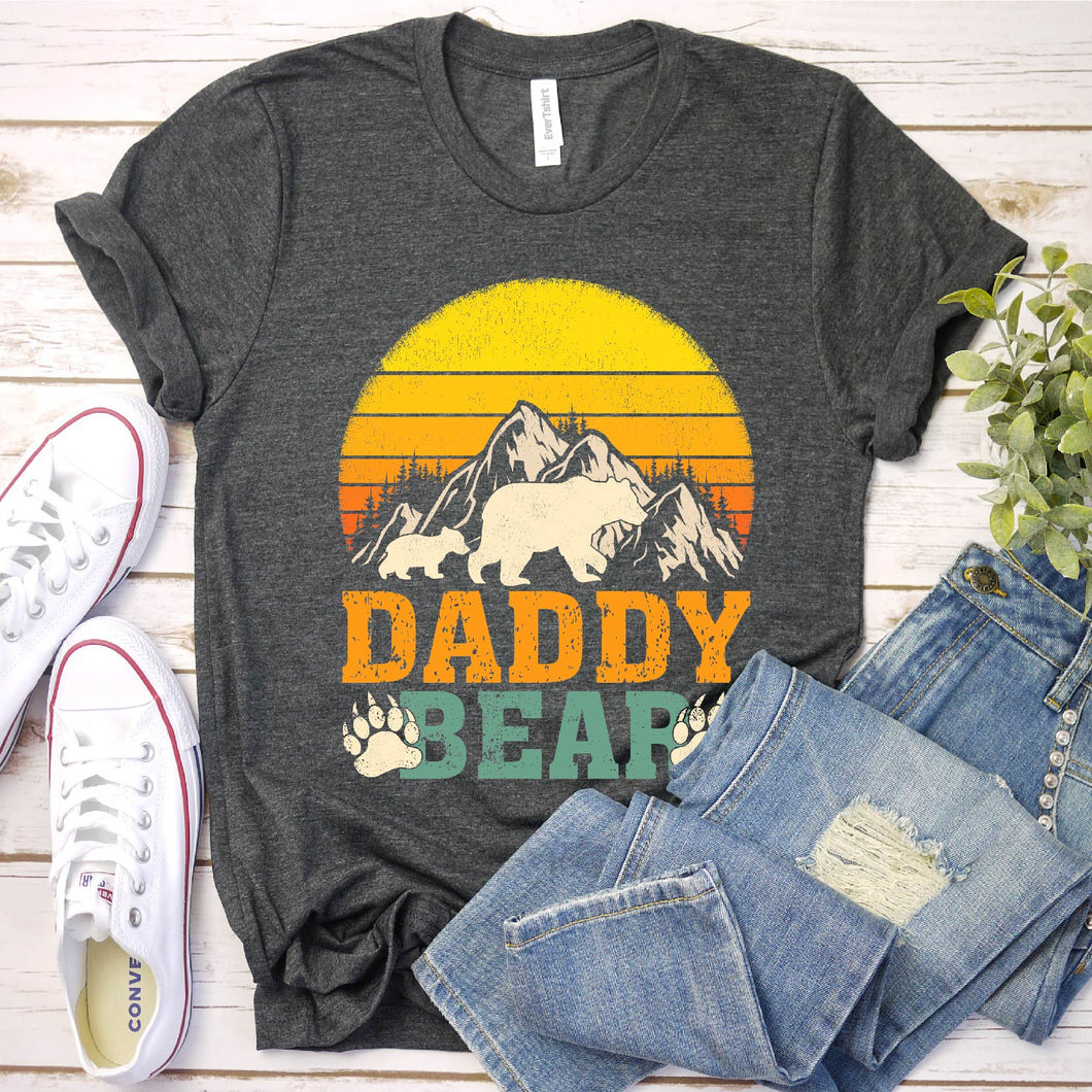Bear Lover Shirt Daddy Bear Fathers Day Vintage T-shirt