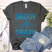 Load image into Gallery viewer, Funny Daddy Shark Shirt Cute Shark Gift For Fathers T-shirt
