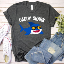 Load image into Gallery viewer, Funny Daddy Shark Shirt Cute Shark Gift For Fathers T-shirt
