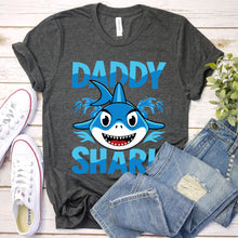 Load image into Gallery viewer, Daddy Shark Shirt Funny Shark Gift For Fathers Day T-shirt
