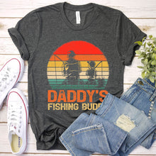 Load image into Gallery viewer, Men&#39;s Vintage Boys Daddy&#39;s Fishing Buddy Fishing Father&#39;s Day T-Shirt
