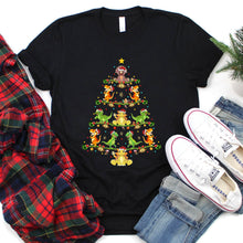 Load image into Gallery viewer, Dinosaur Animal Xmas Tree Funny Dinosaur Christmas T-Shirt
