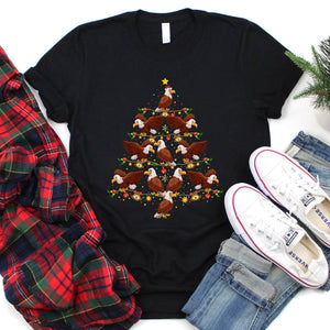 Eagles Bird Lover Xmas Gifts Santa Eagles Christmas Tree T-Shirt