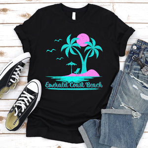 Family Summer Vacation Men Women Girls Emerald Coast Beach T-shirt