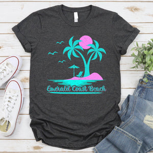 Family Summer Vacation Men Women Girls Emerald Coast Beach T-shirt
