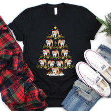 Load image into Gallery viewer, English Bulldog Xmas Tree Funny English Bulldog Christmas T-Shirt
