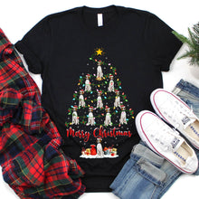 Load image into Gallery viewer, Xmas Lighting English Pointer Merry Christmas Tree T-Shirt for Men Women Girl Kids
