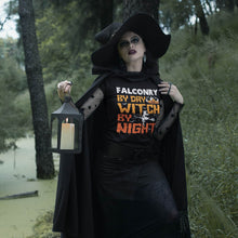 Load image into Gallery viewer, Falconry By Day Witch By Night Falconry Halloween T-Shirt
