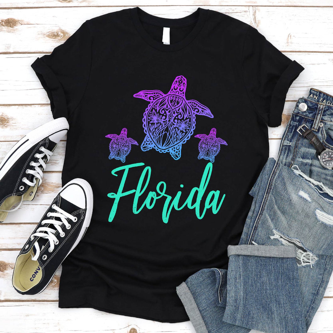 Summer Vacation Turtle Florida Beach T-shirt