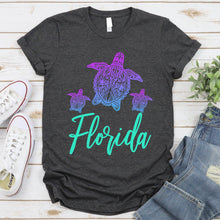 Load image into Gallery viewer, Summer Vacation Turtle Florida Beach T-shirt

