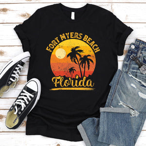 Vintage Summer Vacation Men Women Girls Fort Myers Beach Florida T-shirt