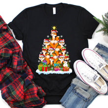 Load image into Gallery viewer, Fox Animal Christmas Tree Fox Xmas T-Shirt for Men Women Girls Kids
