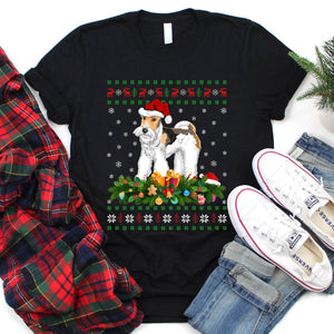 Ugly Fox Terrier Christmas Sweater Fox Terrier Xmas T-Shirt for Men Women Girls Kids