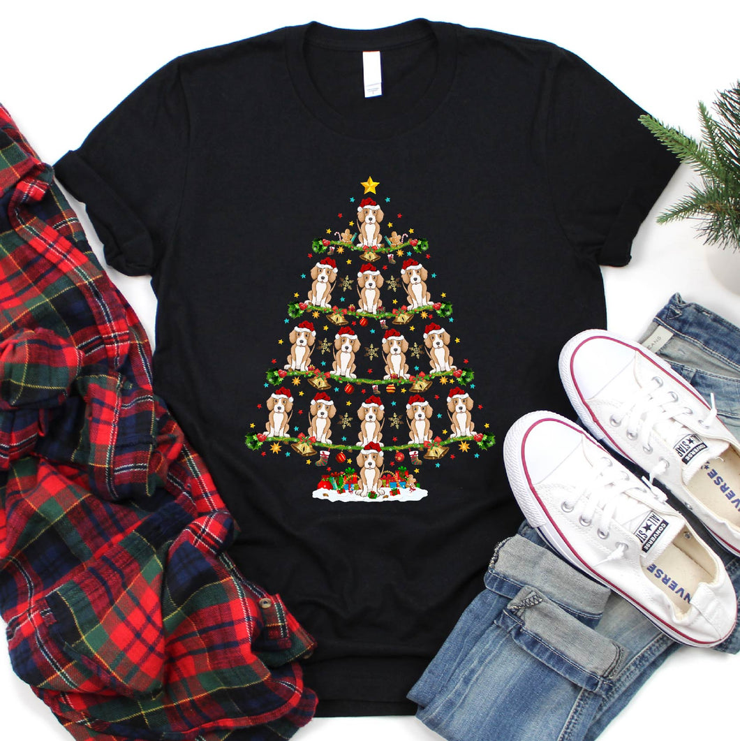 Foxhound Dog Xmas Tree Funny Foxhound Dog Christmas T-Shirt