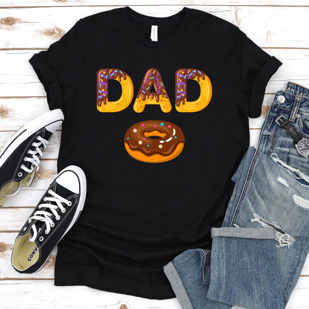 Funny Donut Cut Sprinkle Dad Daddy Food Lovers Gift T-Shirt