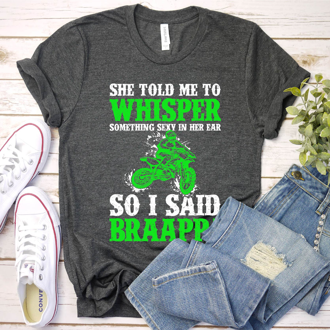 Funny Motocross and Supercross 2 Stoke Braaap Motocross Father's Day T-shirt