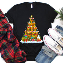 Load image into Gallery viewer, Giraffe Animal Christmas Tree Giraffe Xmas T-Shirt for Men Women Girls Kids
