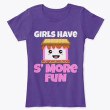 Load image into Gallery viewer, Girls Have Smore Fun - Camping Campfire - Girl Camper Gift T-Shirt
