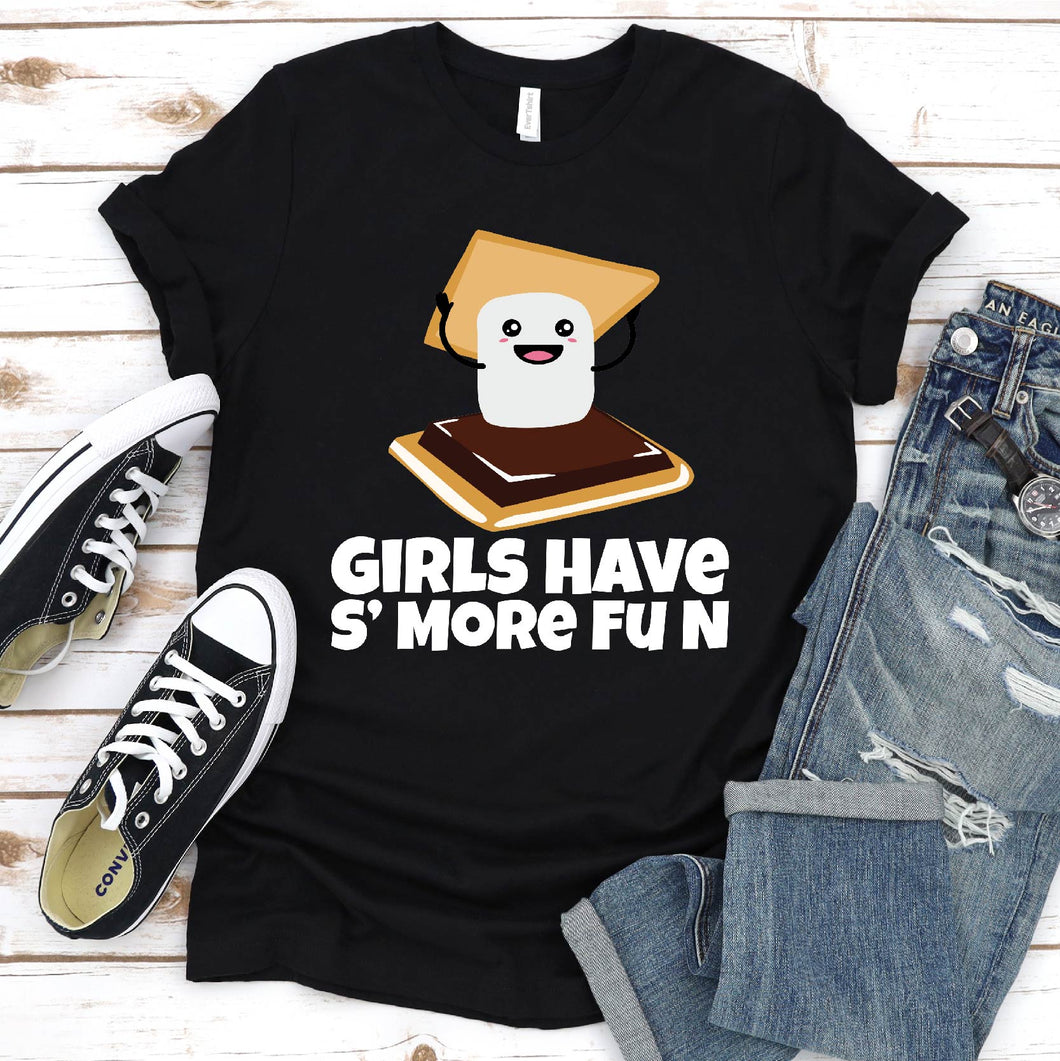 Girls Have Smore Fun Funny Camping Trip Camper Women Gift T-Shirt