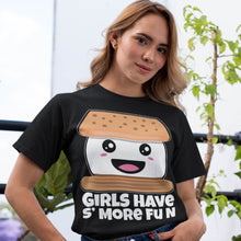 Load image into Gallery viewer, Cute Smores Camping Girls Have S&#39;more Fun Camper T-Shirt
