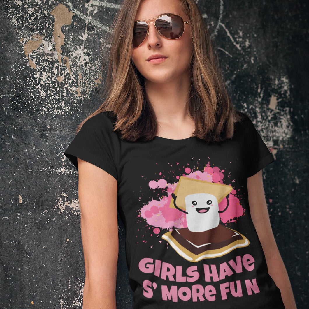 Funny Smores Camping Girls Have Smore Fun Camper Glamping T-Shirt