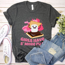 Load image into Gallery viewer, Funny Smores Camping Girls Have Smore Fun Camper Glamping T-Shirt
