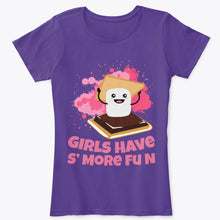 Load image into Gallery viewer, Funny Smores Camping Girls Have Smore Fun Camper Glamping T-Shirt
